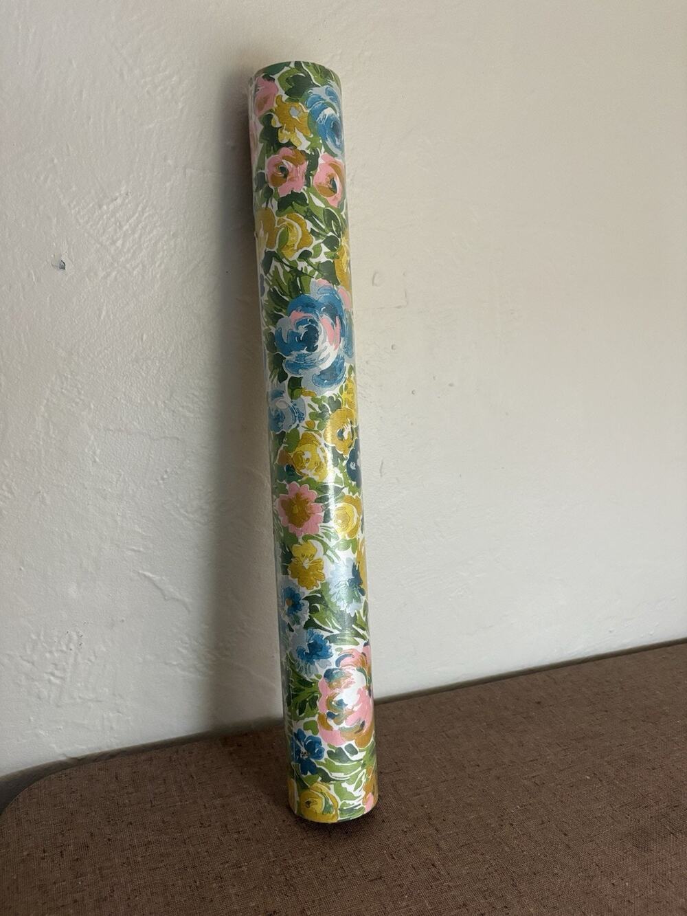 Vintage NOS 1970'S Mid Mod Flower Power Flowers Wallpaper 72 Sq Ft Puritan USA
